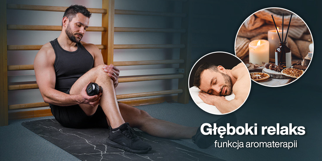 Masażer ręczny Gun MEDIVON Cushy Relaks i odprężenie głęboki relaks redukcja napięć mięsniowych ból stres bezsenność olejki eteryczne korzyści aromaterapeutyczne