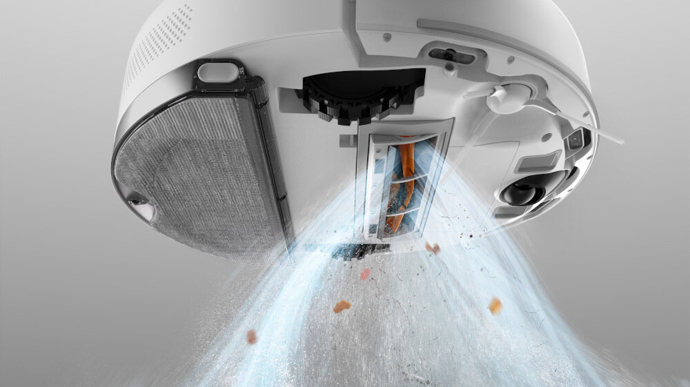 Robot sprzątający XIAOMI Vacuum S40C Sprzątanie włosów i zabrudzeń konstrukcja szczotka kształt litera V włosy i sierść konserwacja