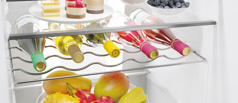 LODÓWKA CANDY CNCQ4T620EB półka na wino bezpieczne stabilne wygodne przechowywanie