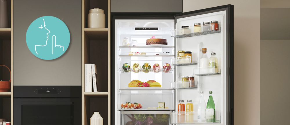 LODÓWKA CANDY CNCQ4T620EB cicha praca maksymalny wymiar spokoju emitacja dźwięku 35 dB