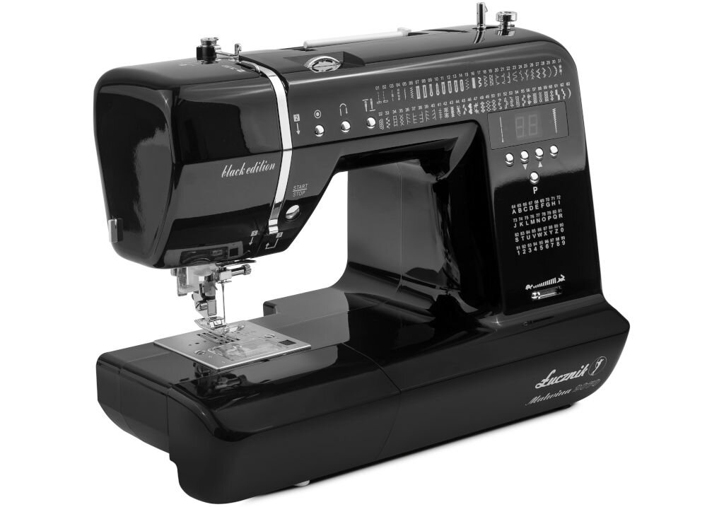 Maszyna do szycia ŁUCZNIK Malwina 2070 Czarny płynna regulacja prędkości kontrola tempa pracy delikatne tkaniny precyzyjne projekty automatyczne szycie komfort podczas pracy dostosowanie do potrzeb szybko i efektywnie powoli i precyzyjnie 