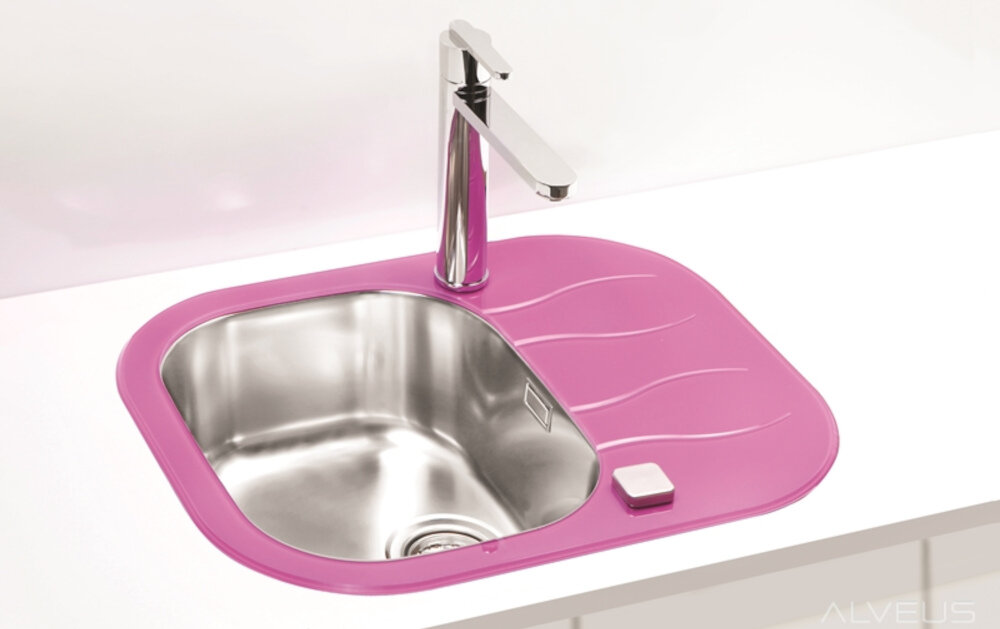 Zlewozmywak ALVEUS Wave 20 1102729 Biały solidny prosty wykonanie trwały typ zabudowany wpuszczalny l wymiary przestrzeń