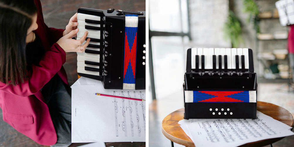 Akordeon MUSICMATE MM-AD27 Tinytunes Czarny waga ok 1,5 kg