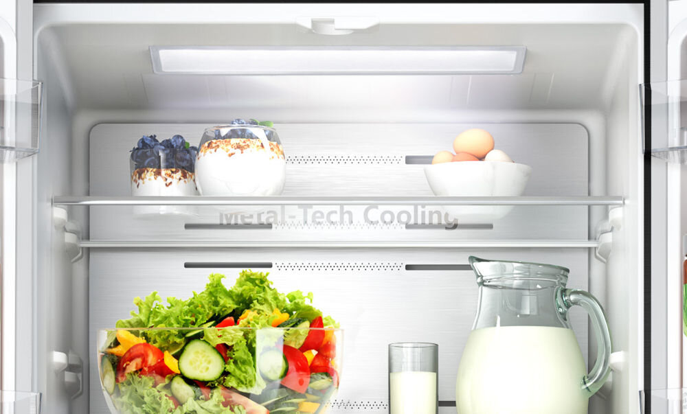 Lodówka HISENSE RF632N4GBE1 No Frost 200cm Czarne szkło oświetlenie led