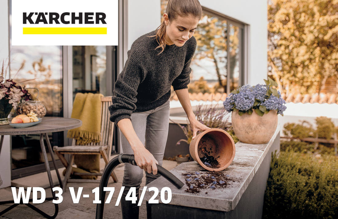 Odkurzacz KARCHER WD 3 V-17/4/20 1.628-130.0 zdjęcie lifestyle Wszechstronne sprzątanie domu