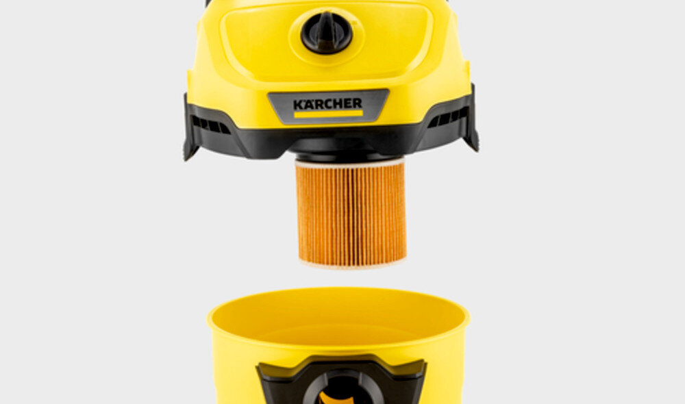 Odkurzacz KARCHER WD 3 V-17/4/20 1.628-130.0 zdjęcie lifestyle Sprzątanie na mokro i sucho Jednoczęściowy filtr kartridżowy odkurzanie zarówno suchych, jak i mokrych zanieczyszczeń