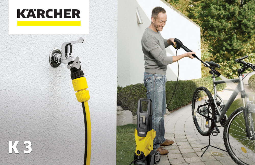 Myjka ciśnieniowa KARCHER K3 1.601-890.0 zdjecie lifestyle Skuteczne porządki wokół domu