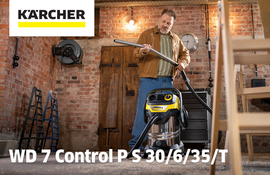 Odkurzacz KARCHER WD 7 Control P S 30/6/35/T 1.628-386.0 wizualizacja design wygląd prezentacja Pełna kontrola sprzątania