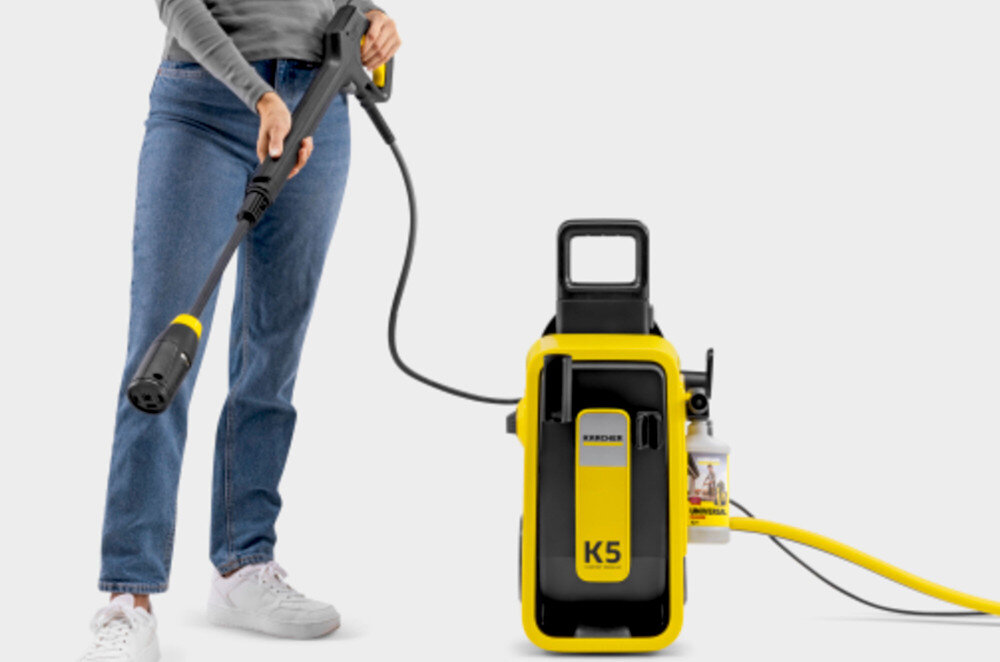 Myjka ciśnieniowa KARCHER K5 Comfort Premium 1.324-800.0 Komfort i ergonomia pracy Pistolet G 180 Q COMFORT!Hold  Wąż PremiumFlex kabel zasilający 5 m