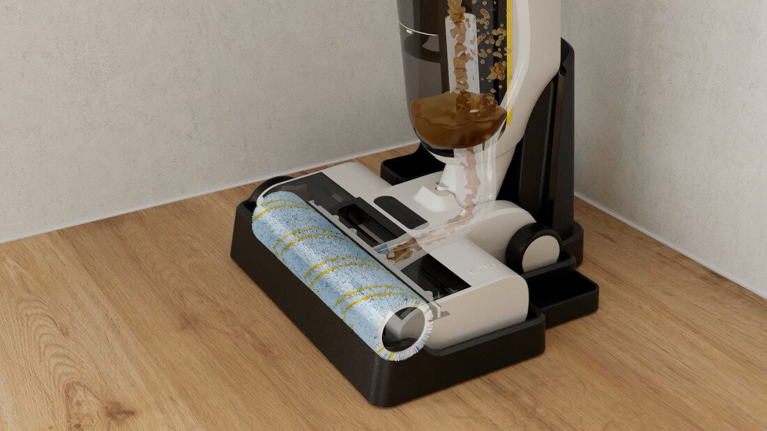 Mop elektryczny KARCHER FCV 4 Pet & Home Dry 1.056-137.0 Automatyczne osuszanie pada Łatwa konserwacja i higiena prać w pralce w 60°C  Funkcja samoczyszczenia automatycznie osuszany zbliżenie na samoczyszczenie