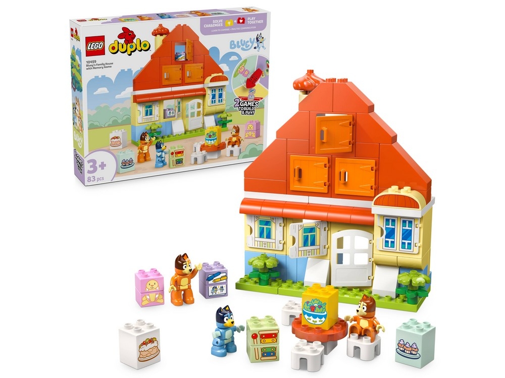 LEGO 10459 DUPLO Bluey Dom rodzinny Blue z grą pamięciową  Zestaw 