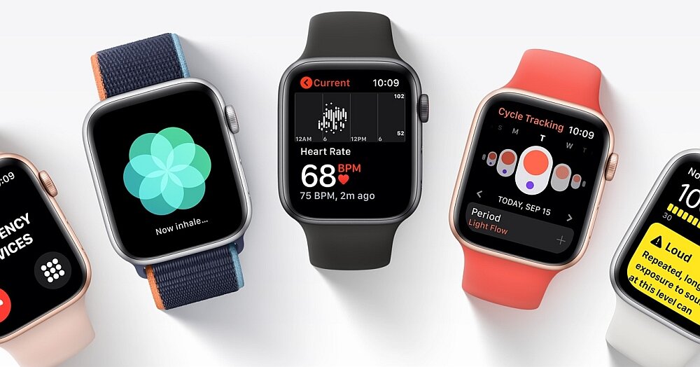 Smartwatch Apple Watch SE zdrowie puls monitor oddychanie 