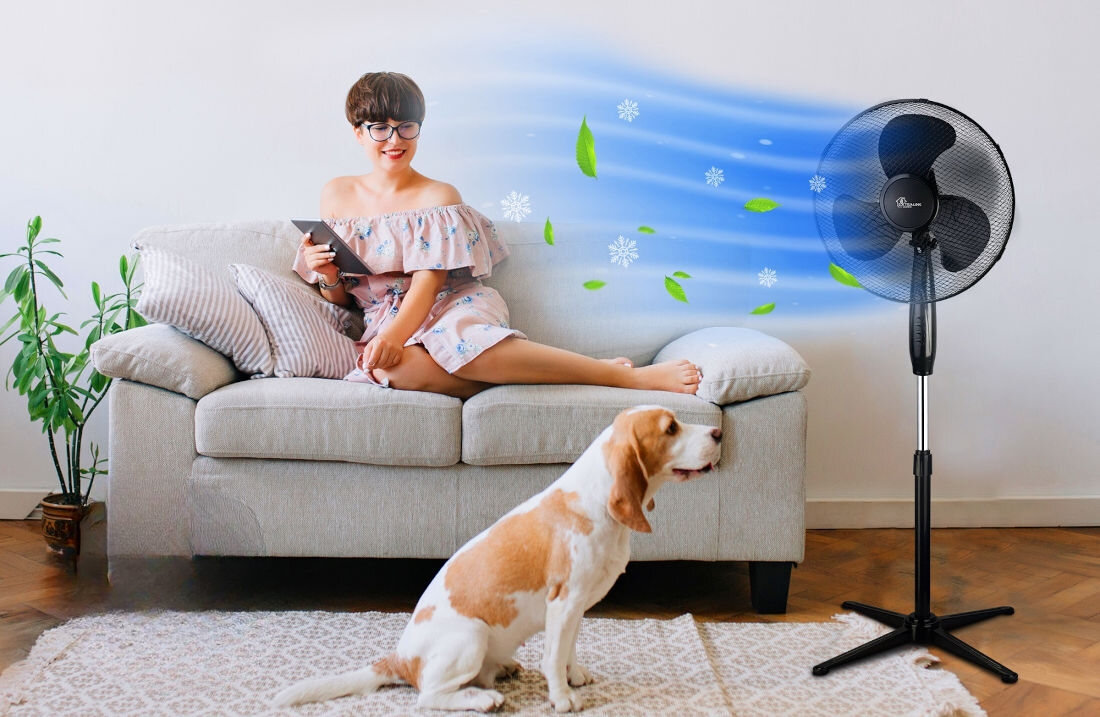 Wentylator EXTRALINK Bryza ESF-40D-B Moc i wydajność sprawdza się w gorące dni skuteczne chłodzenie 