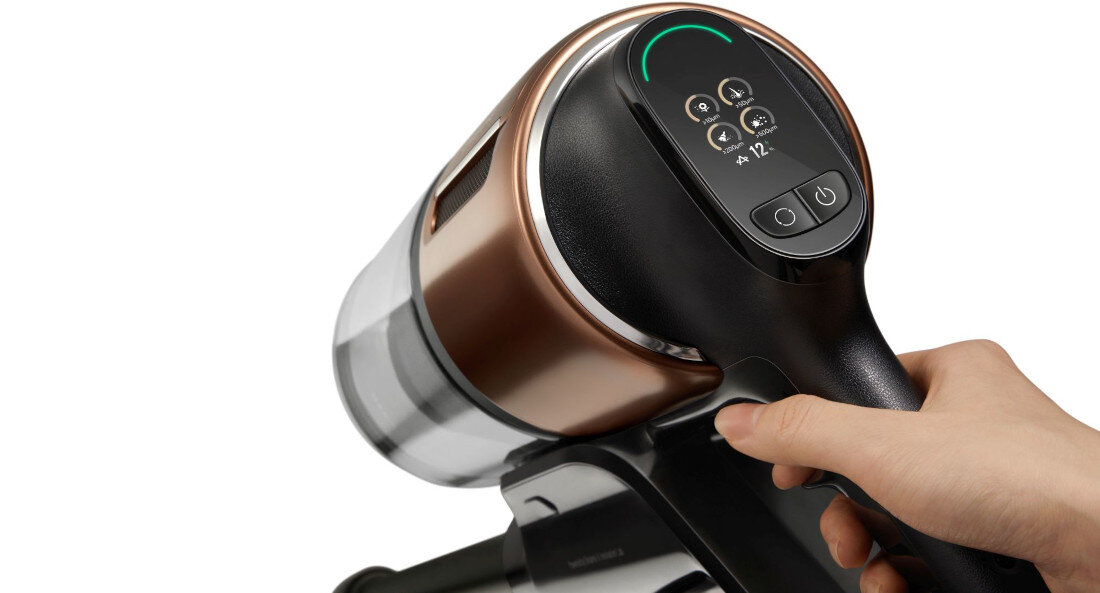 Odkurzacz DREAME Z20 wyświetlacz LCD tryb pracy poziom baterii informacje komfort użytkowanie