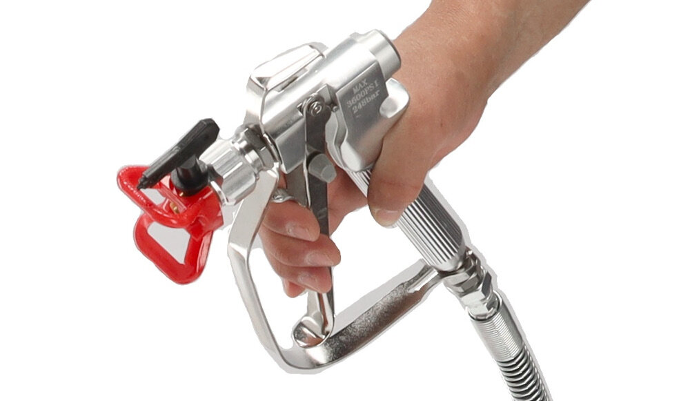 Agregat malarski YATO YT-82560 technologia hydrodynamiczna zuzycie o 10-15% mniej farby predkosc aplikacji 1,1 litra na minute waz o dlugosci 7,5 metra