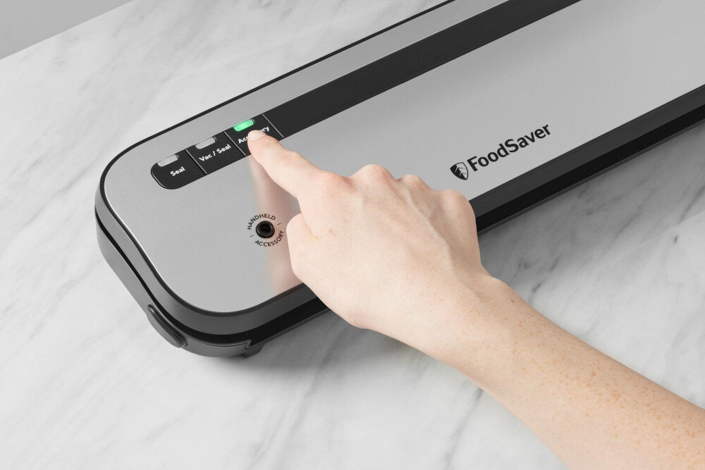 Zgrzewarka próżniowa FOODSAVER VS1290X Stalowy dodatkowe funkcje Automatyczne odsysanie Przyłącze akcesoriów przycisk do pakowania