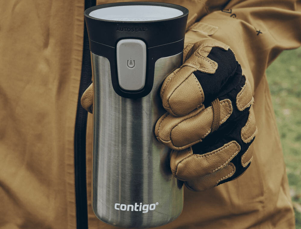 Kubek termiczny CONTIGO Pinnacle Czarny Matowy Łatwość czyszczenia Jednoczęściowa nakrętka mycie ułatwienie higiena