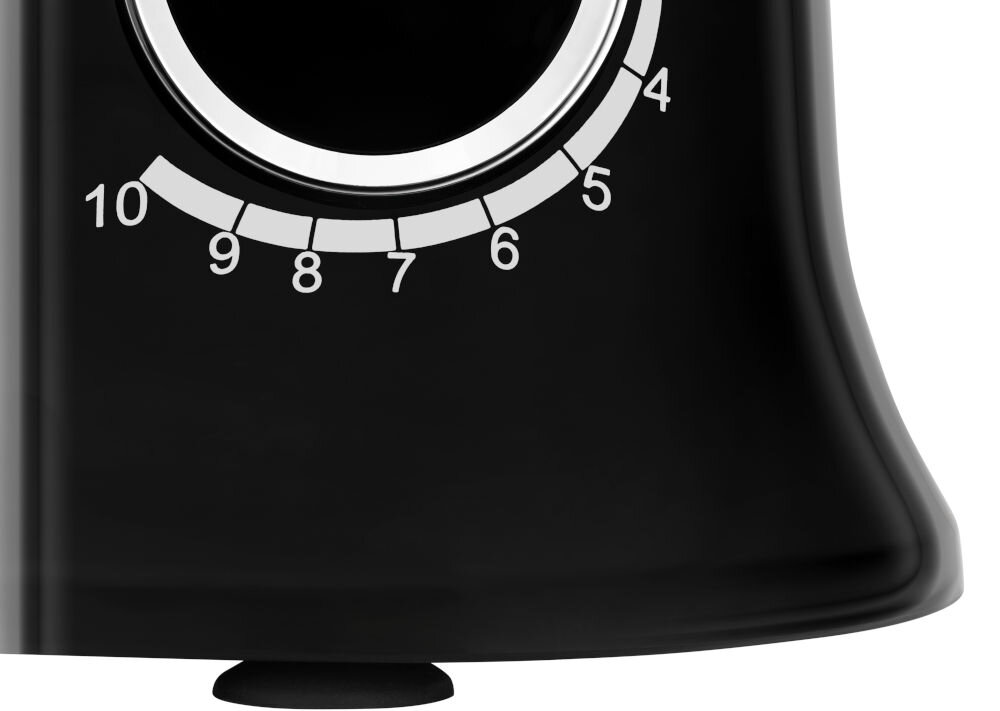 Robot kuchenny planetarny ZEEGMA Planeet Trio Czarny 1500W zbliżenie na nóżki w robocie białe tło kompleksowy system zabezpieczeń Blokada bezpieczeństwa specjalne zabezpieczenie termiczne stabilność urządzenia cztery antypoślizgowe nóżki z przyssawkami 