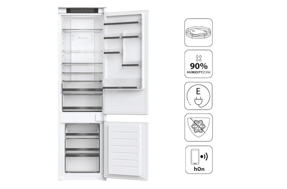 HAIER lodówka funkcje air surround świeżość przepływ powietrze humidity zone szuflada wilgotność wysoka oszczędność no frost szron zdalne sterowanie