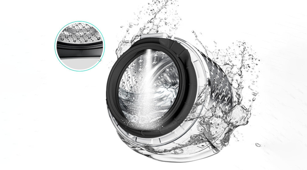 PRALKA HISENSE WF5S1045BB Higieniczna ochrona usuwanie zanieczyszczeń