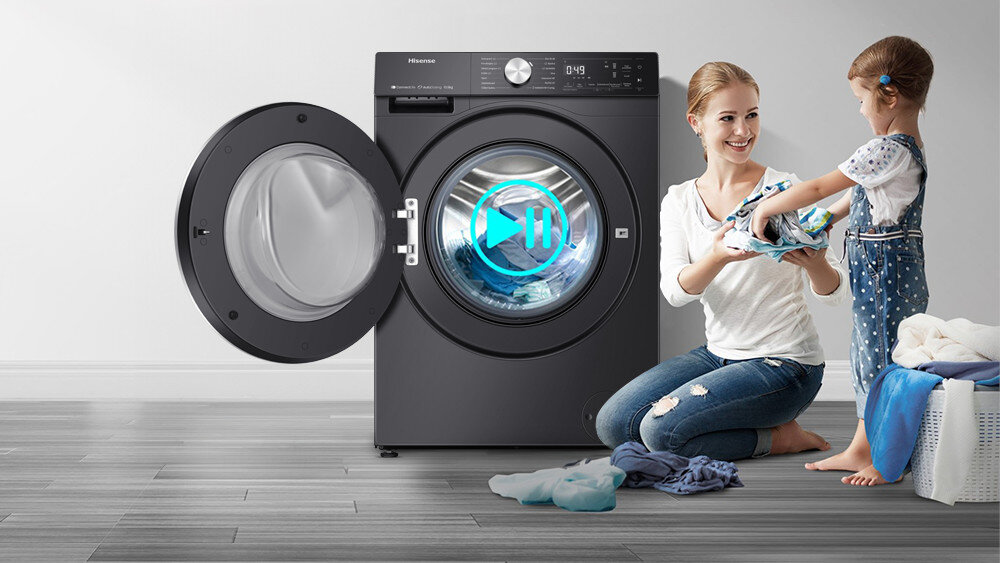 PRALKA HISENSE WF5S1045BB Ad&pause dodaj wyjmnij