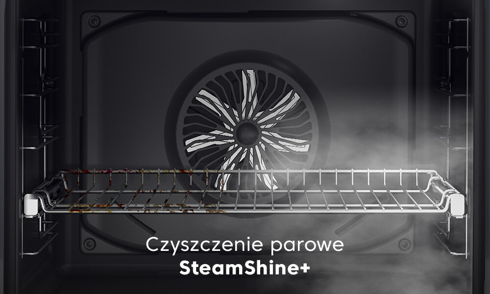 PIEKARNIK BEKO BBIM7300BD lifestyle wnętrze ruszt para wentylator czyszczenie parowe SteamShine woda para