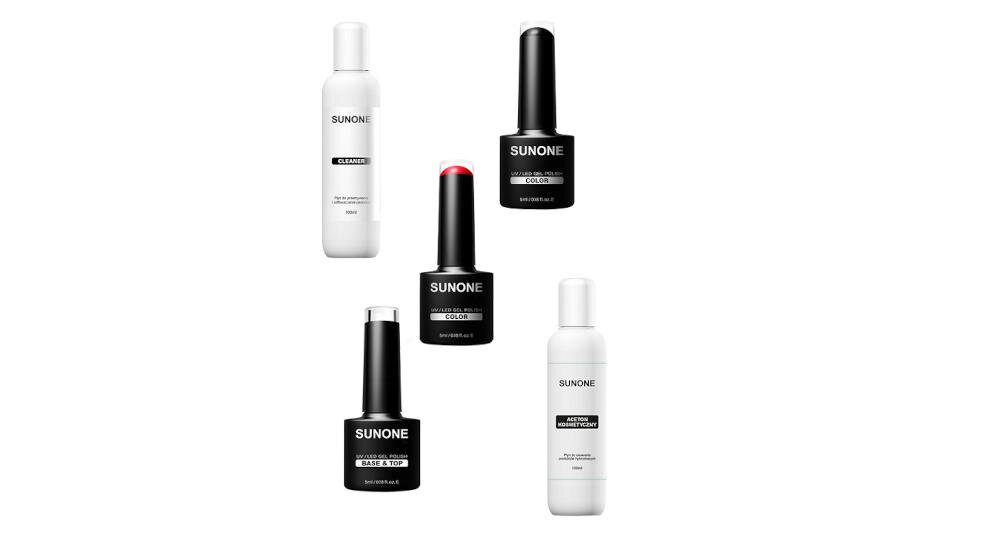 SUNONE-S01 lakiery do paznokci hybrydowe pędzelek paznokieć acxeton cleaner