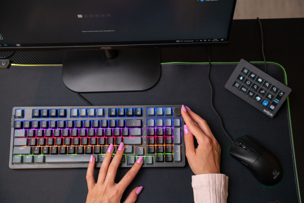 Klawiatura MAD DOG GK960K Gateron Pro Red Czarny Przełączniki Gateron Pro RED