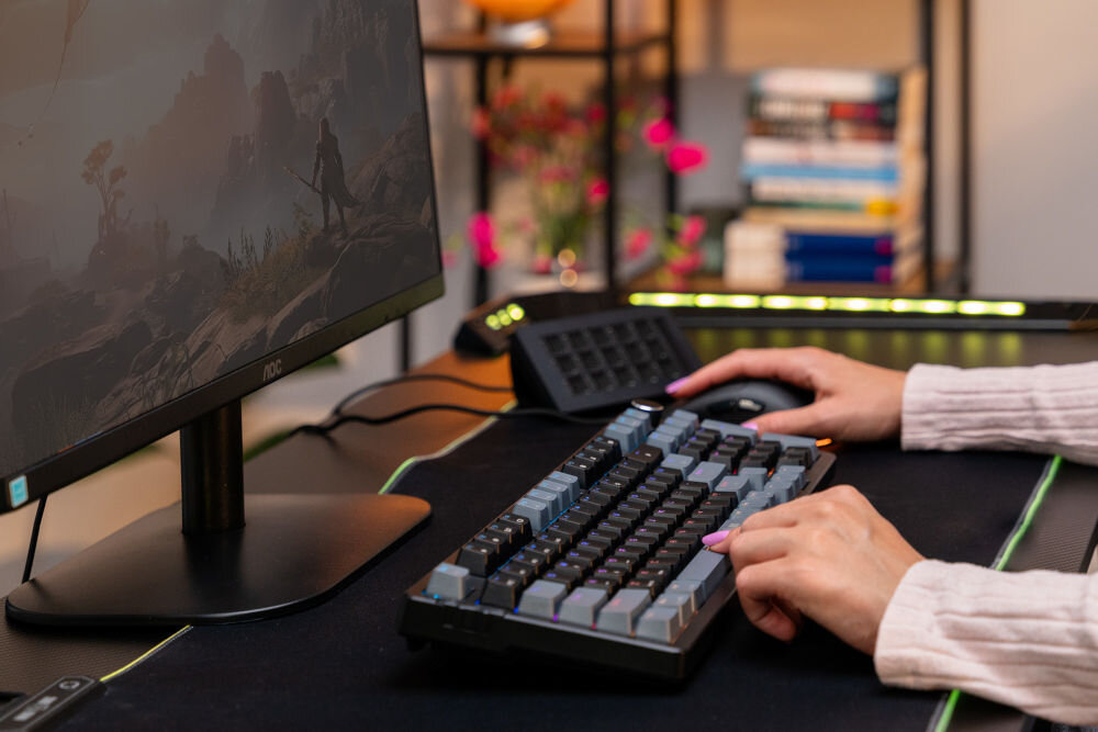 Klawiatura MAD DOG GK960K Gateron Pro Red Czarny blokada klawisza windows