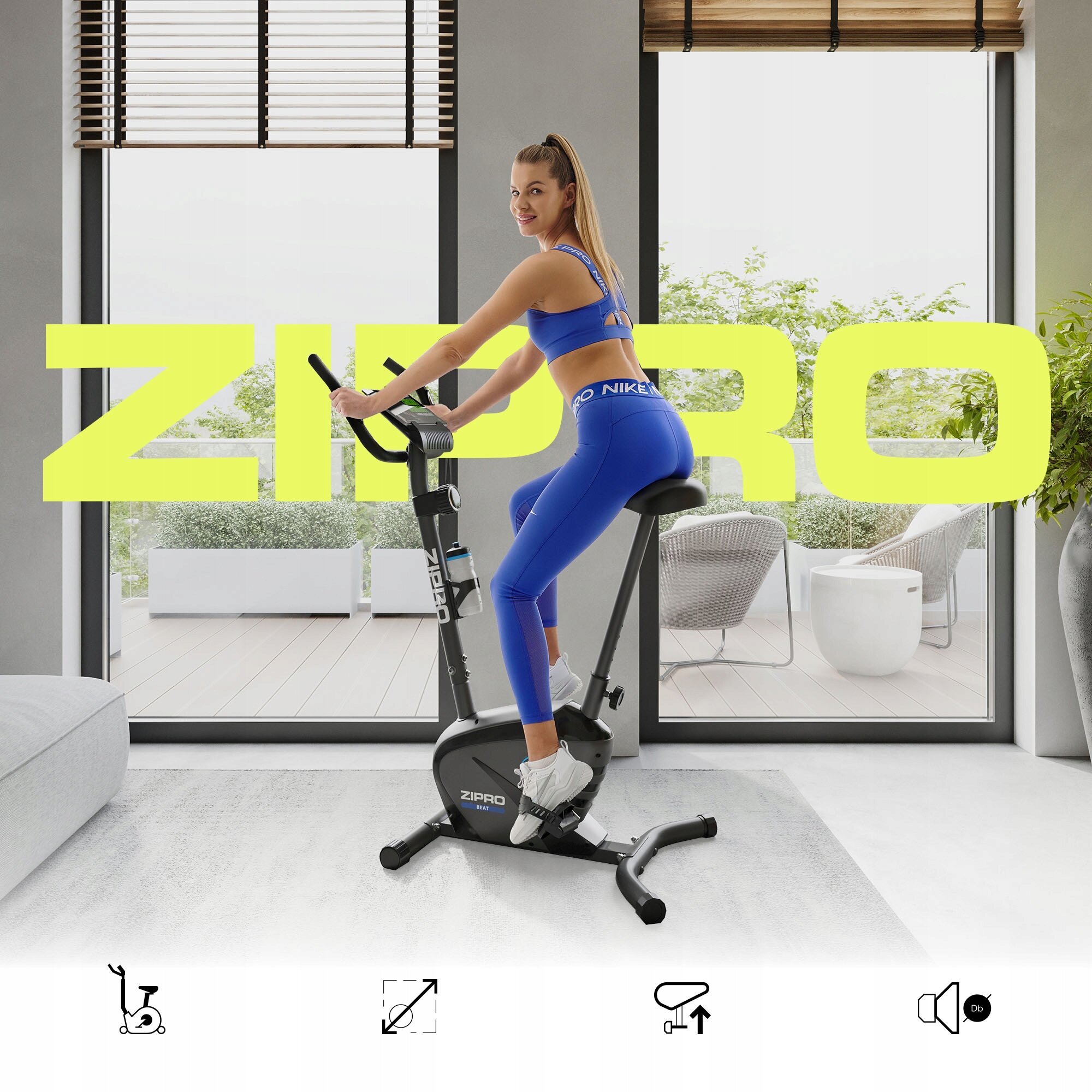 ROWEREK TRENINGOWY Rower stacjonarny Magnetyczny Pionowy - BEAT ZIPRO