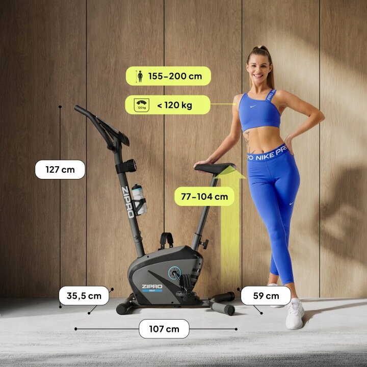 ROWEREK TRENINGOWY Rower stacjonarny Magnetyczny Pionowy - BEAT ZIPRO