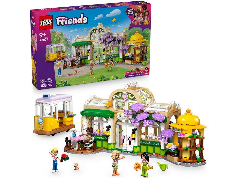 LEGO 42671 Friends Zielona kawiarnia i kwiaciarnia Zestaw 