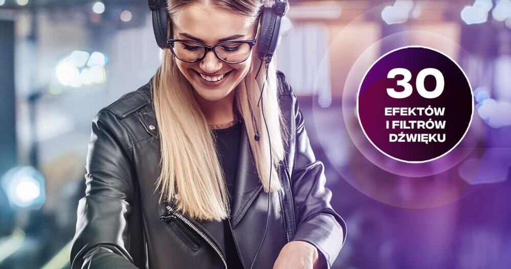 Zestaw do streamingu i karaoke MUSICMATE MM-SD130 StreamMaster 30 efektów i filtrów dźwiękowych, które można stosować w czasie rzeczywistym
					podświetlane przyciski