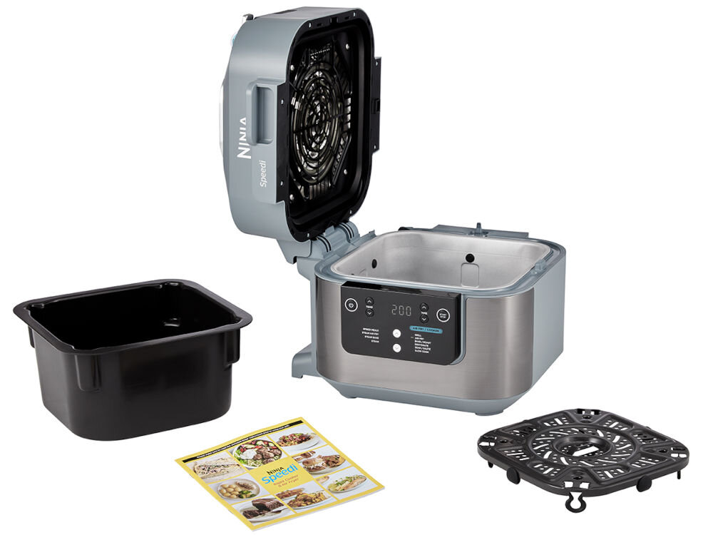 Frytkownica beztłuszczowa NINJA Speedi ON400EU Air Fryer garnek do gotowania tacka Cook & Crisp przewodnik z przepisami dokumentacja 