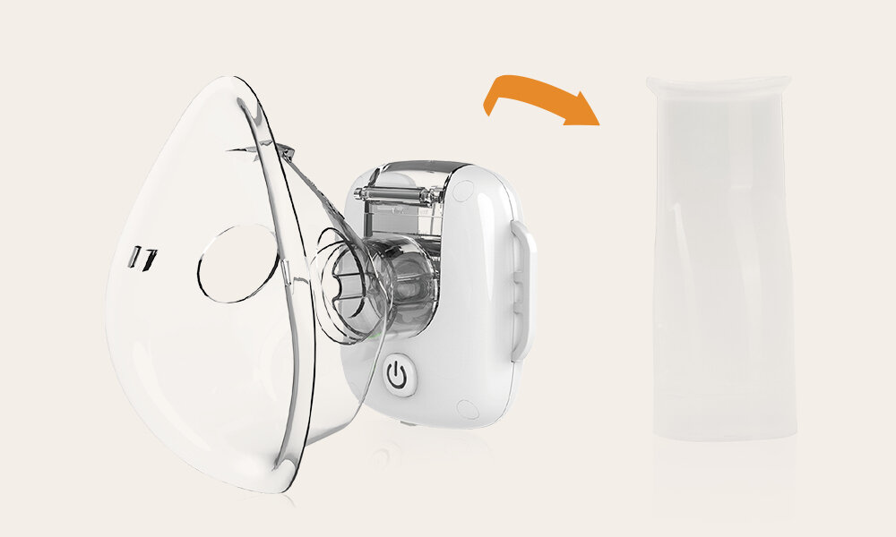 Inhalator nebulizator ultradźwiękowy LIONELO Air Wyrób medyczny wyrób medyczny pojemnik pojemność lek maska ustnik