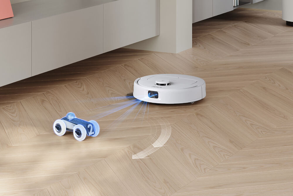 Robot sprzątający ECOVACS Deebot N30 Pro Omni Biały technologia TrueMapping 2.0 szybkie precyzyjne mapowanie do 100 m2 w ciagu 6 minut zaawansowane algorytmy wykrywanie przeszkód na poziomie milimetra pomiar odległości w czasie rzeczywistym planowanie trasy zwiększona dokładność