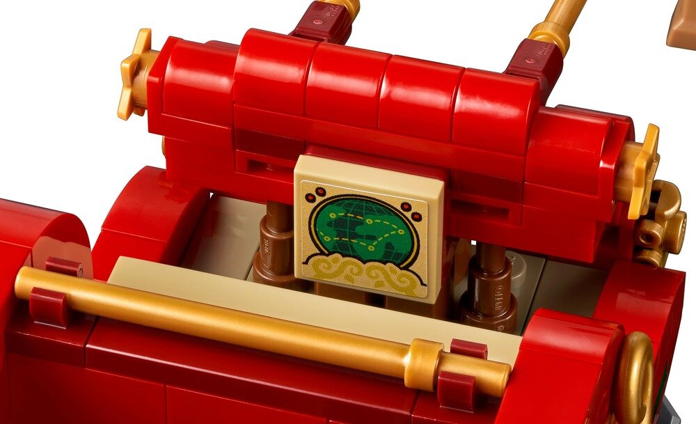 LEGO 40499 Iconic Merchandise Sanie Świętego Mikołaja bliski kadr  zdolności manualne rozwój koordynacja 