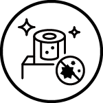 ikonka informująca o konstrukcji bezpyłowej Clean Station