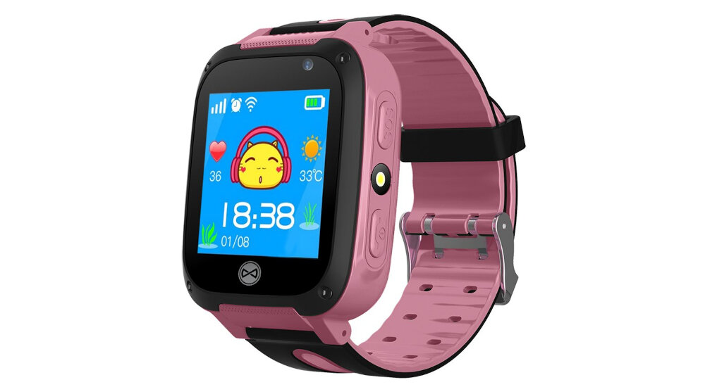 SMARTWATCH FOREVER PHONEME KW-55 RÓŻOWY wbudowany przycisk SOS