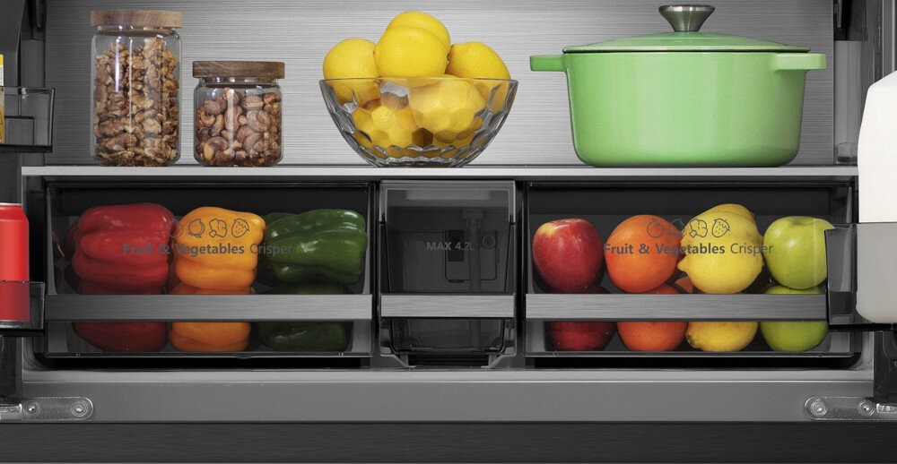 LODÓWKA HISENSE RF728N4SBFE MD szuflada warzywa owoce świeżość