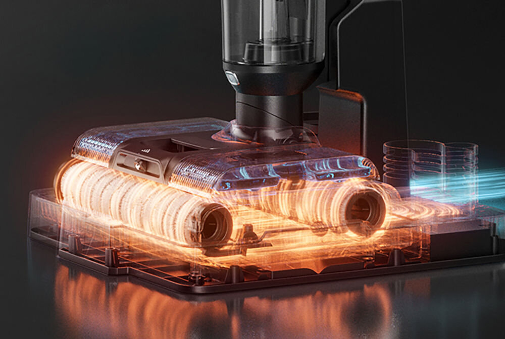 Odkurzacz JIMMY PW11 z aktywnym mopowaniem siła ssania wartość 100 AW usuwanie każdego rodzaju zanieczyszczeń duża moc ssania drobny kurz większe zanieczyszczenia szybkie precyzyjne działanie 