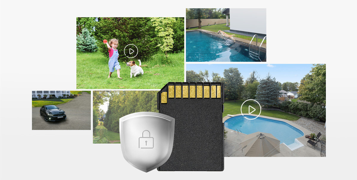 TP-LINK Tapo C560WS rozdzielczości 4K karcie microSD 512 GB 388 godzin nagrań zabezpieczyć kartę hasłem w aplikacji Tapo - karta sd i zapiski z nagrań