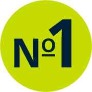 Zielone koło z czarnym napisem \'№1\'.