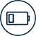 Ikona przedstawia symbol baterii w okręgu, w kolorze ciemnoniebieskim.