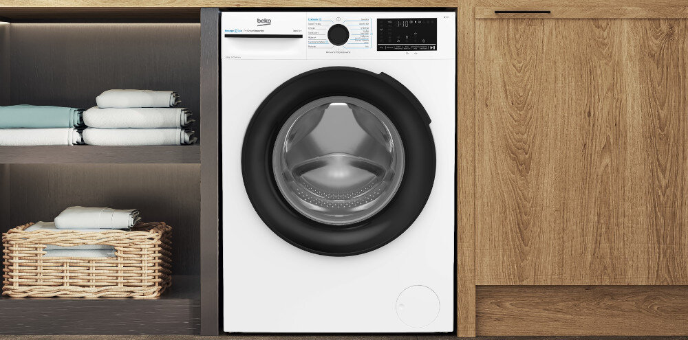 PRALKA BEKO XBM3WFU48415W załadunek 10 kg obroty 14000 EnergySpin SteamCure SteamTherapy większy otwór AddXtra Automatyczne czyszczenie bębna higiena dla alergików czystość łatwe prasowanie StainExpert usuwanie plam mniej zagnieceń codzienne szybkie delikatne fast+