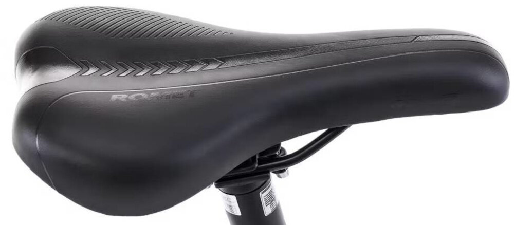 Rower górski MTB ROMET Rambler R7.4 A U20 27.5 cala Grafitowo-srebrno-turkusowy siodełko na białym tle widoczne z góry siodełko DDK D5311 wygoda ergonomiczna konstrukcja lepiej dopasowuje się do pozycji użytkownika ograniczając uczucie zmęczenia i poprawiając komfort jazdy aluminiowa sztyca siodełka o średnicy 31,6 mm i długości 350 mm stabilne podparcie precyzyjne dopasowanie wysokości siedziska