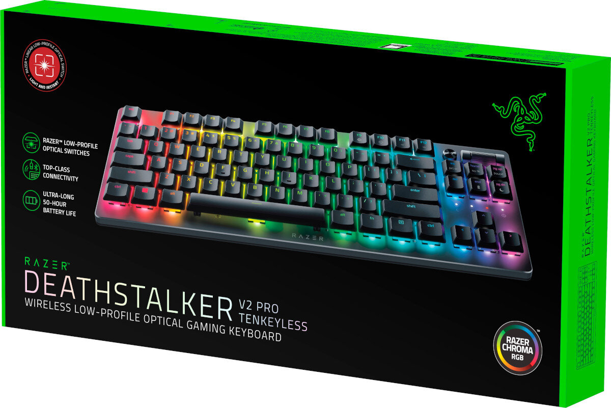 Klawiatura RAZER DeathStalker V2 Pro Tenkeyless zestaw akcesoria