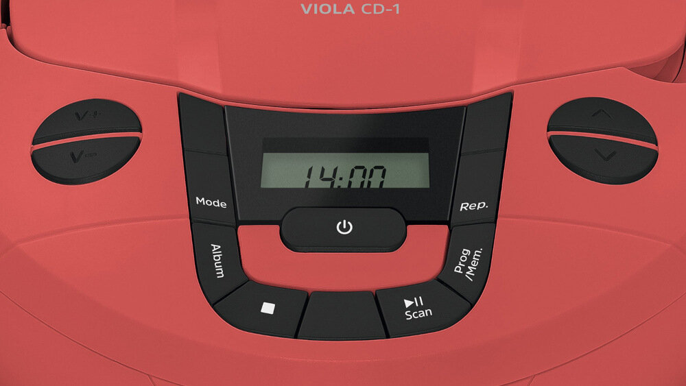 Radioodtwarzacz TECHNISAT Viola CD-1 Biały obsługa przyciski wyświetlacz antena rączka