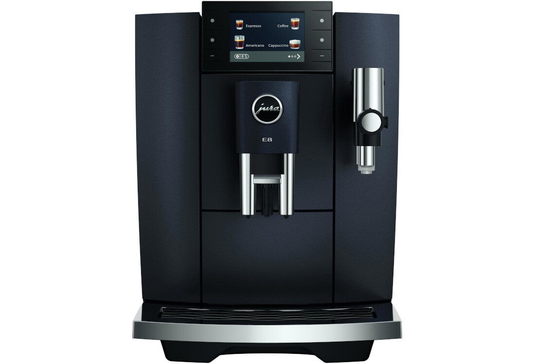 Ekspres JURA E8 Cosmic Black (ED) Higiena bez wysiłku Automatyczne czyszczenie systemu mlecznego One-Touch Jedno naciśnięcie przycisku