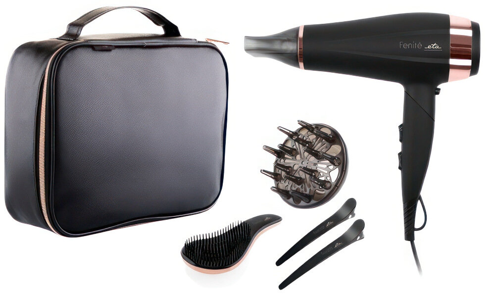 Suszarka ETA Fenite 732090020 Czarny dlugosci strzyzenia skladana raczka akcesoria